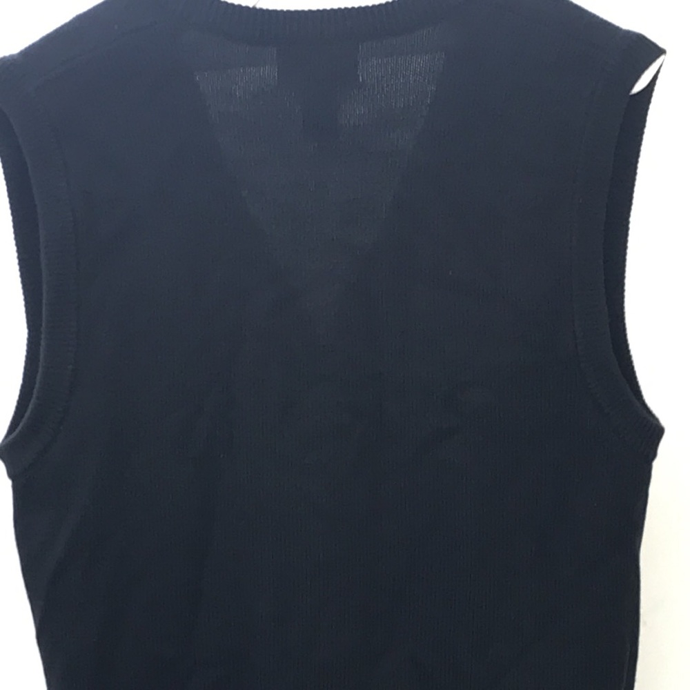 Ladies Vintage Button Down V-neck Sweater Vest - Picture 4 of 8